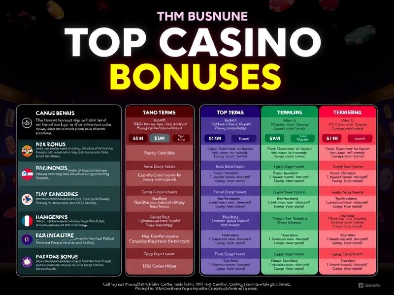 Explore the latest top casino bonus deals and promotions for 2024. Find expert ratings, terms & conditions breakdowns, and tips to maximize your online gambling rewards.
